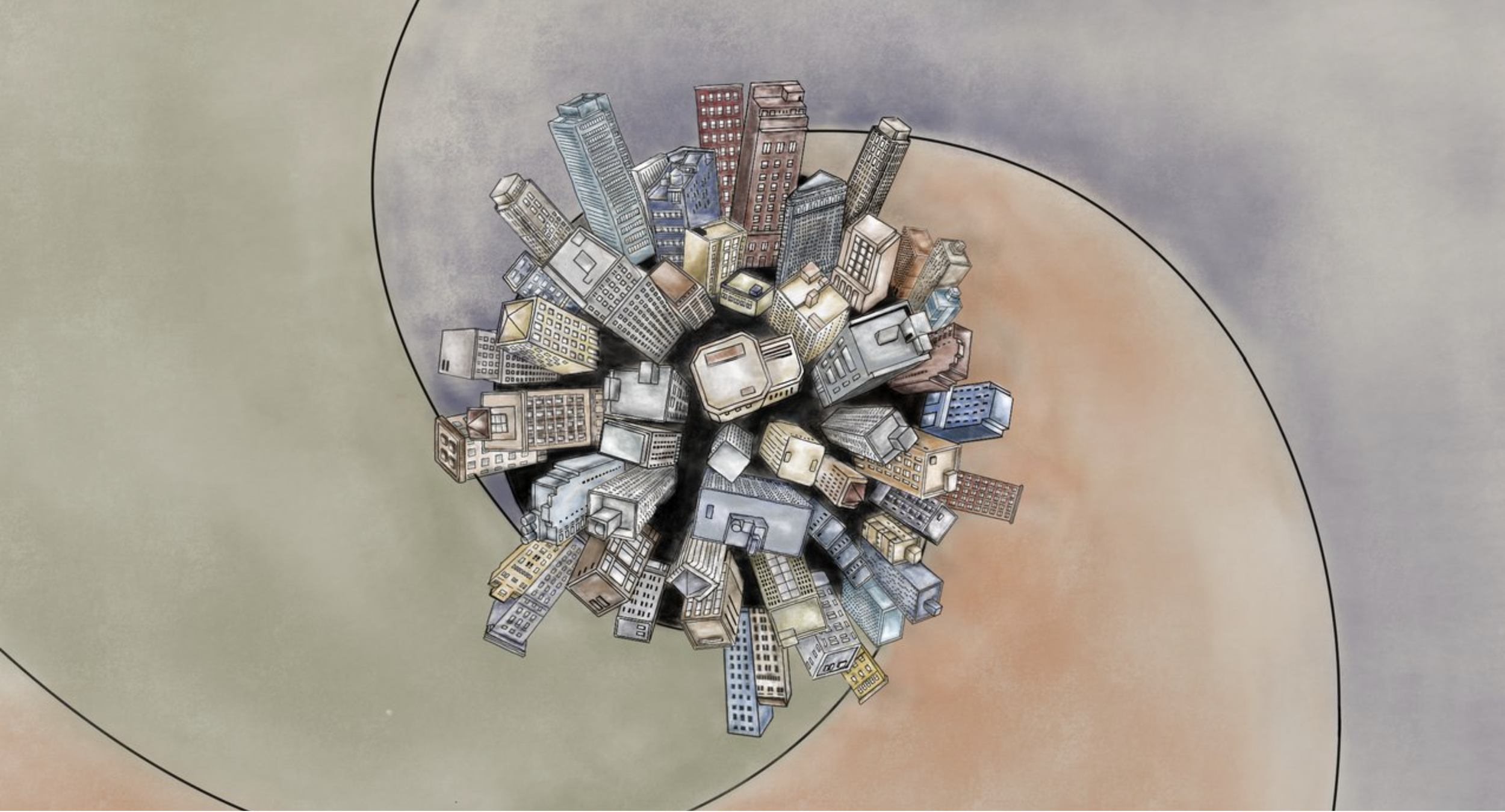 City-Earth-Spiral
